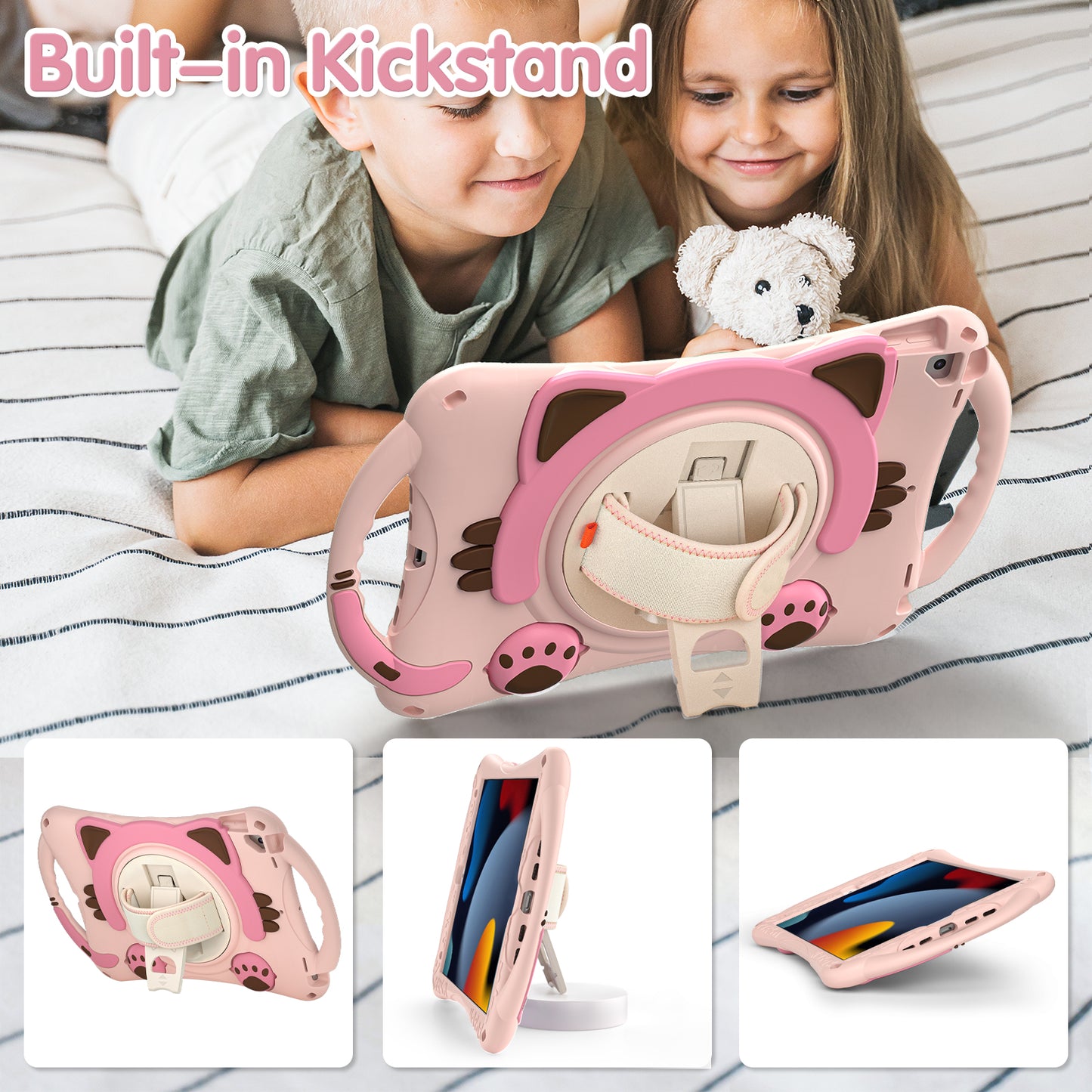 Musang King iPad 9 Case Kids Safe Hand Holder