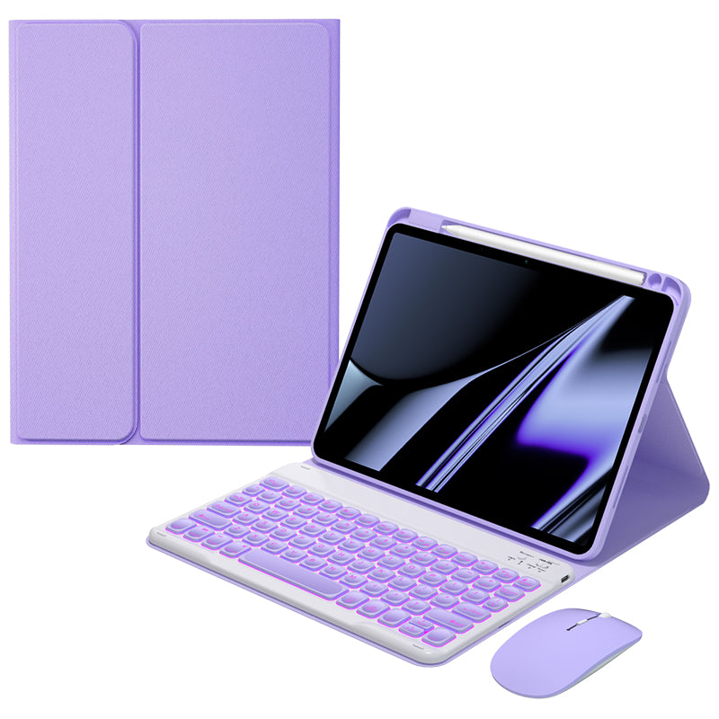 Foldable Stand Book Backlit Keyboard Apple iPad Air 5 Case Leather