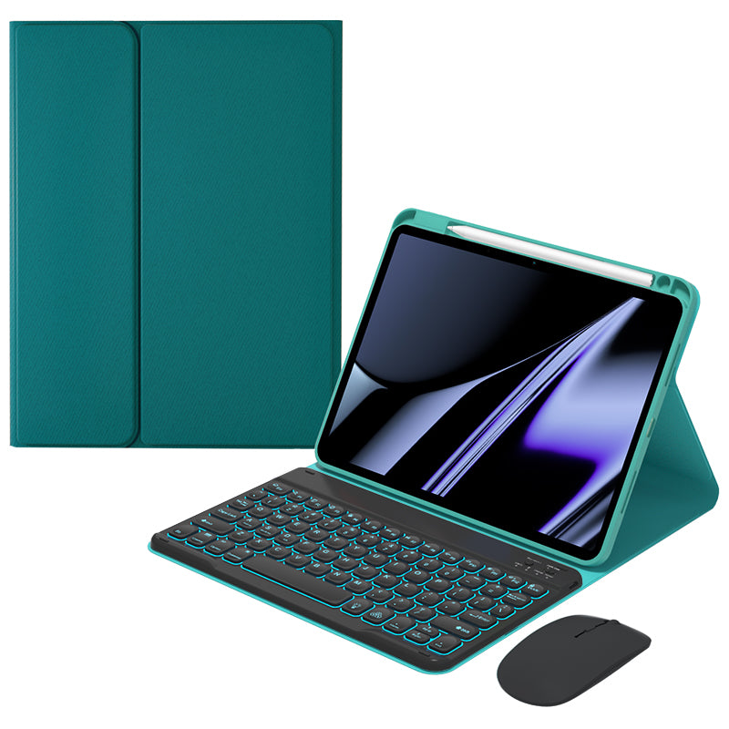 Foldable Stand Book Backlit Keyboard Apple iPad Air 5 Case Leather