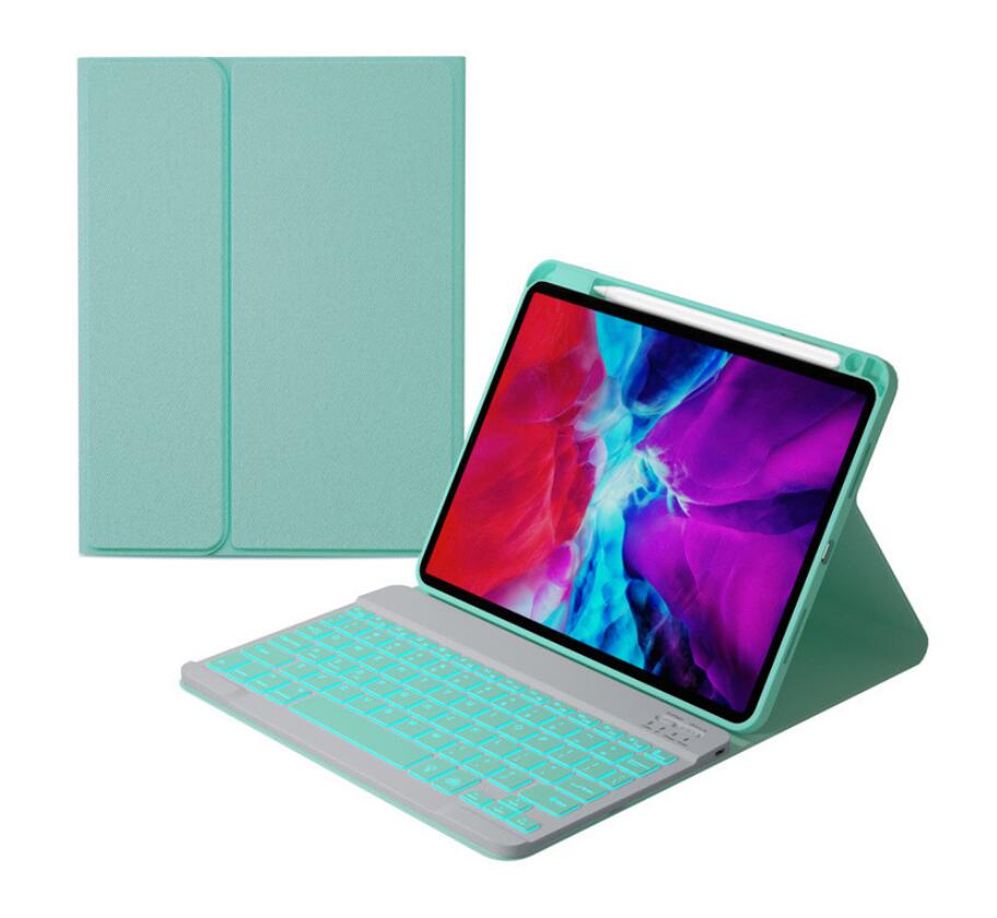 TPU Pencil Holder Backlit Keyboard Apple iPad Air 4 Case Leather Matt