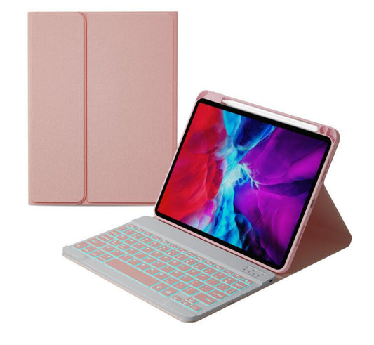 TPU Pencil Holder Backlit Keyboard Apple iPad Air 4 Case Leather Matt