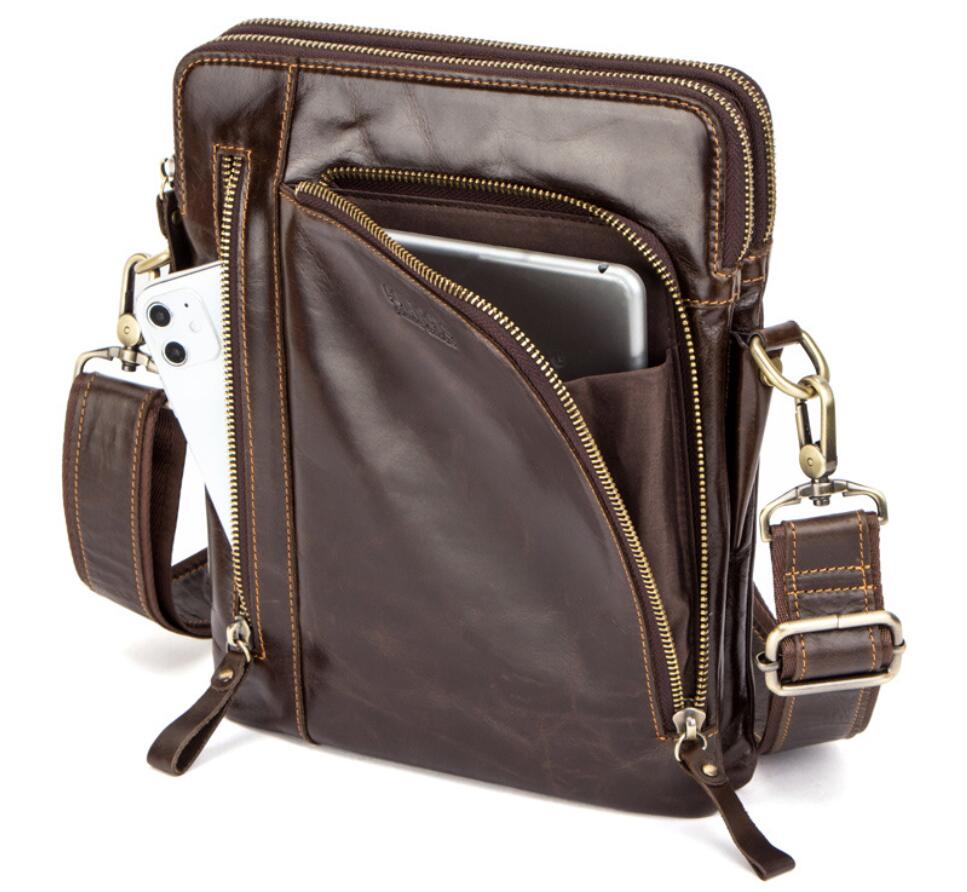 Men's Genuine Leather Handbag Phone Bag Multifunctional Leisure Fashion