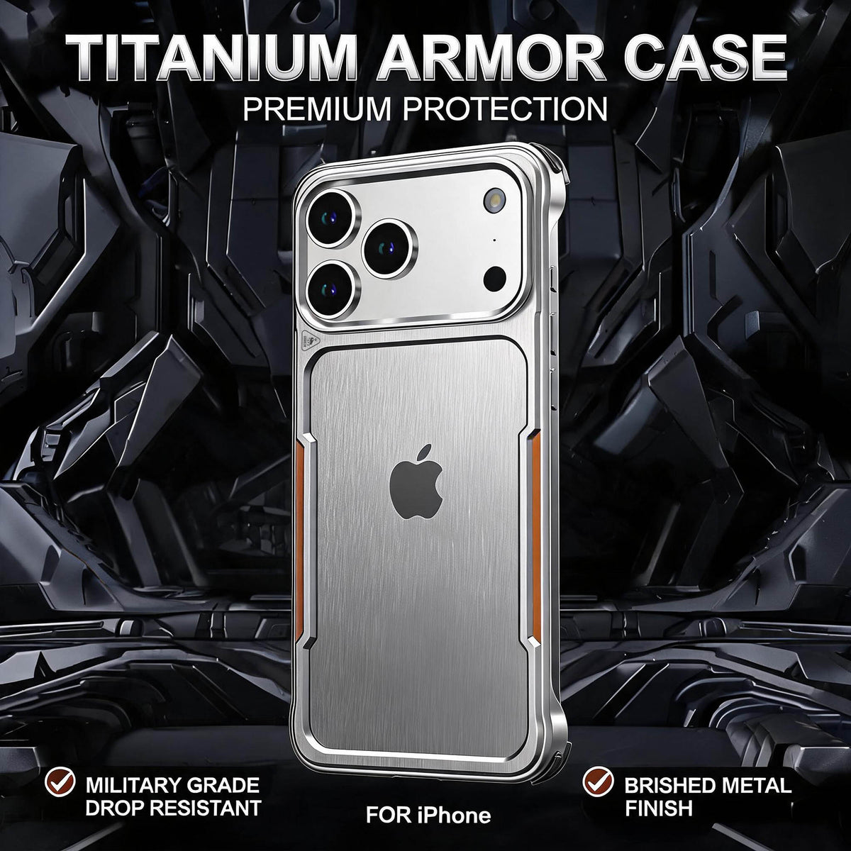 Ultramarine Technology with Mecha Titanium Military-Grade Armor Phone Case | Rugged Protection