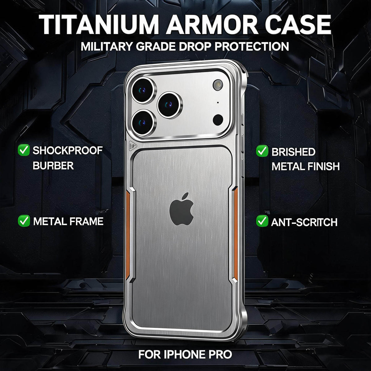 Ultramarine Technology with Mecha Titanium Military-Grade Armor Phone Case | Rugged Protection