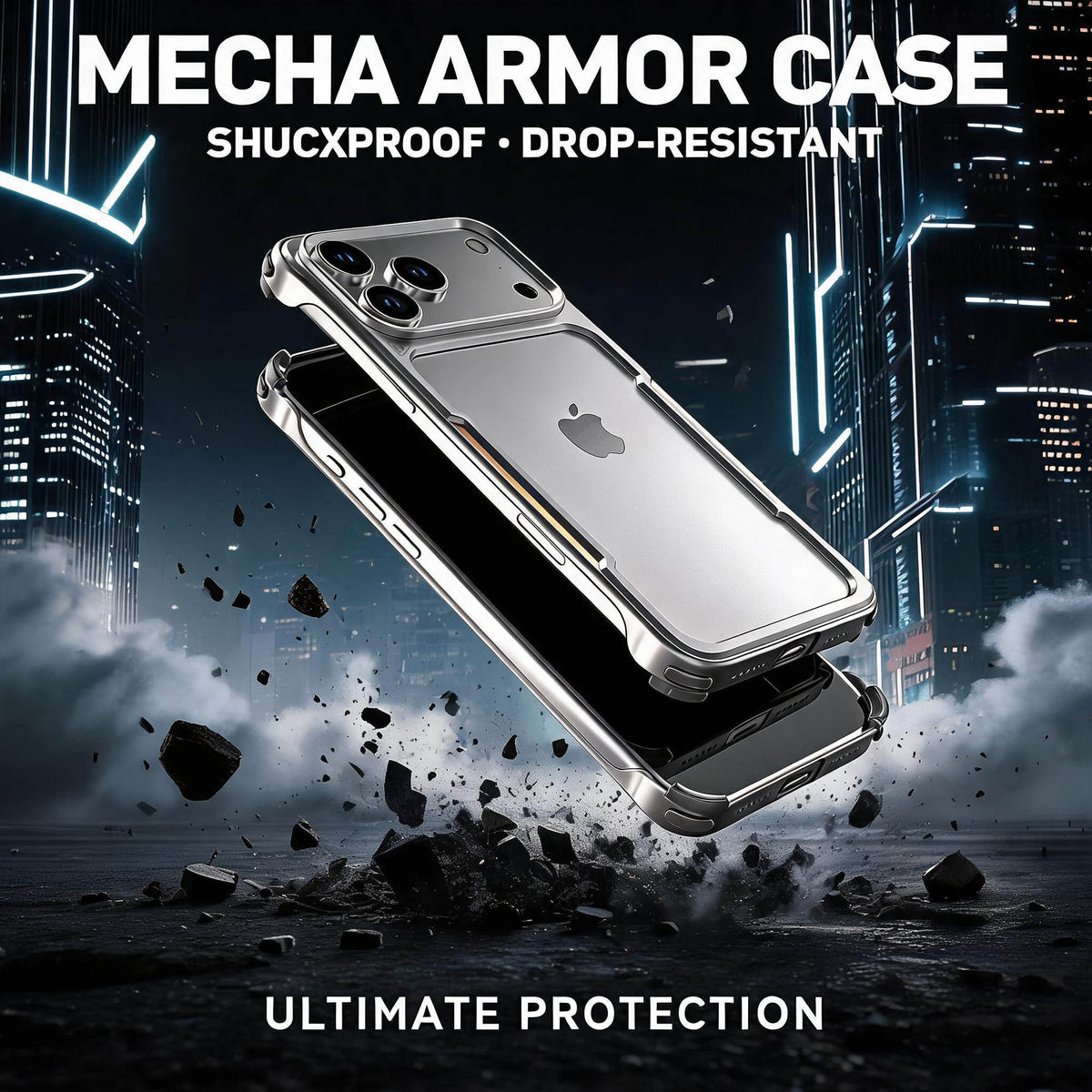 Ultramarine Technology with Mecha Titanium Military-Grade Armor Phone Case | Rugged Protection