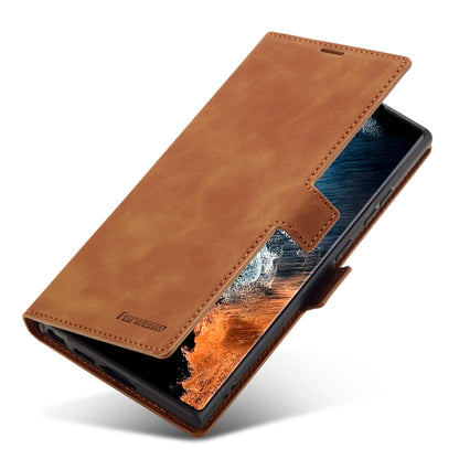 Illusion Slim Retro Leather Galaxy S24 Ultra Case Magnetic