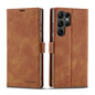 Illusion Slim Retro Leather Galaxy S24 Ultra Case Magnetic