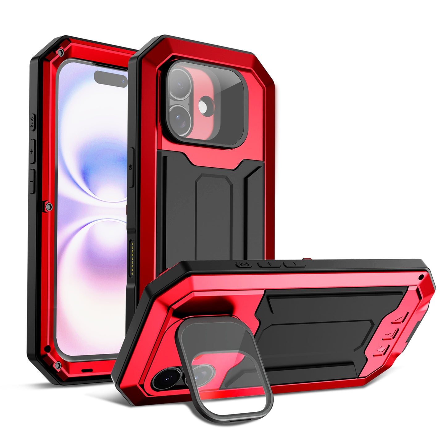 Ultramarine Technology Metal Heavy Duty Phone Case with Foldable Kickstand & Camera Control