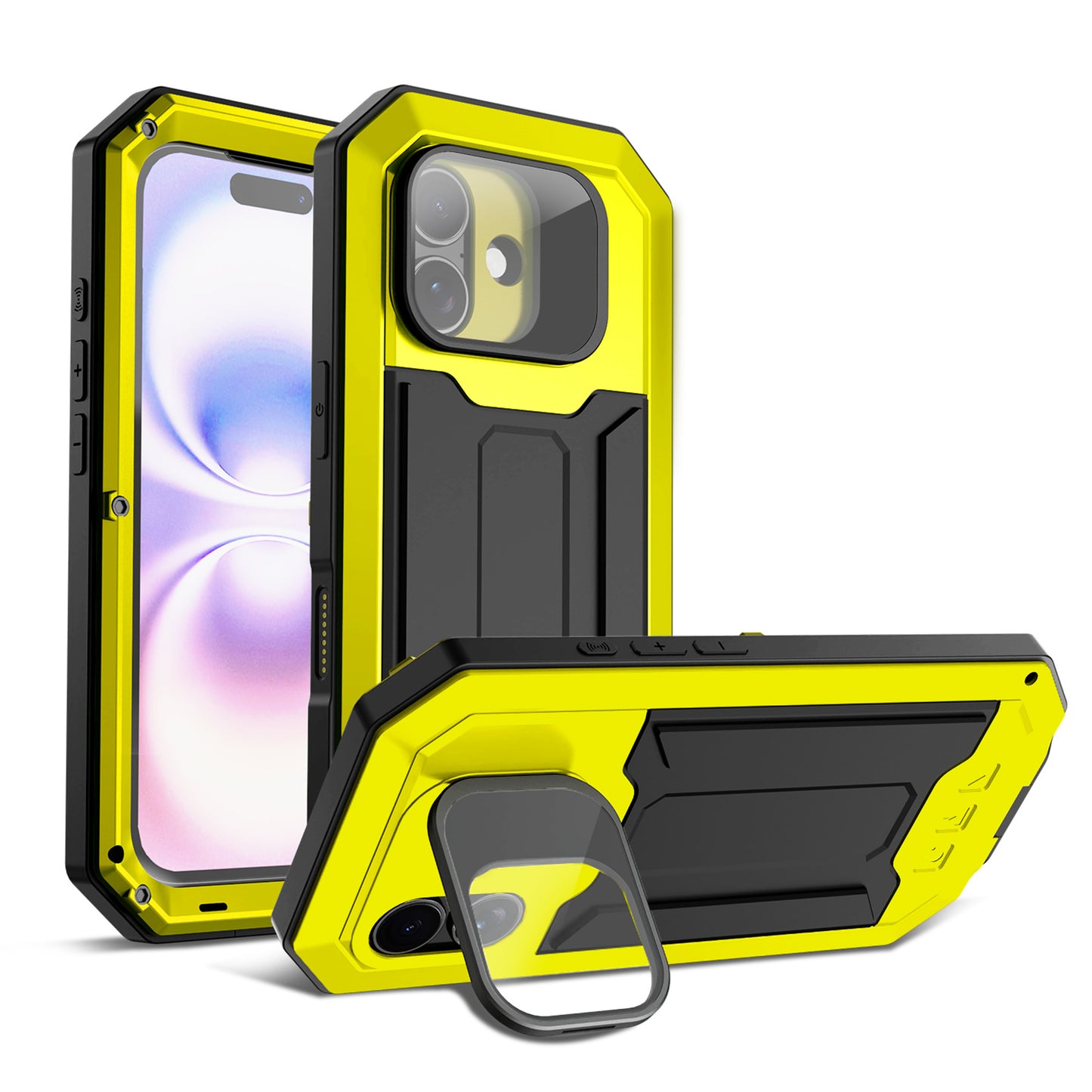 Ultramarine Technology Metal Heavy Duty Phone Case with Foldable Kickstand & Camera Control
