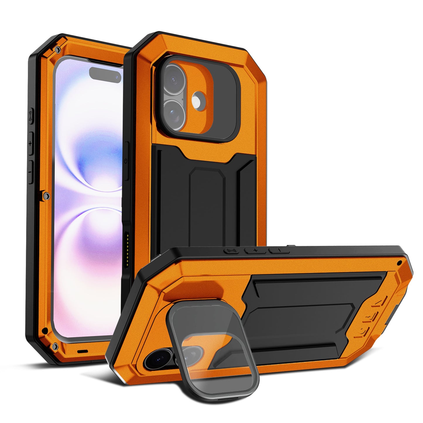 Ultramarine Technology Metal Heavy Duty Phone Case with Foldable Kickstand & Camera Control
