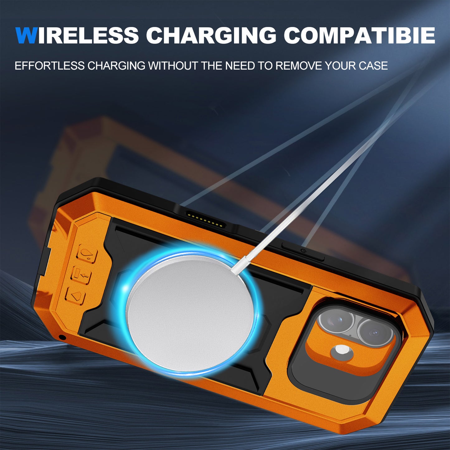 Ultramarine Technology Metal Heavy Duty Phone Case with Foldable Kickstand & Camera Control