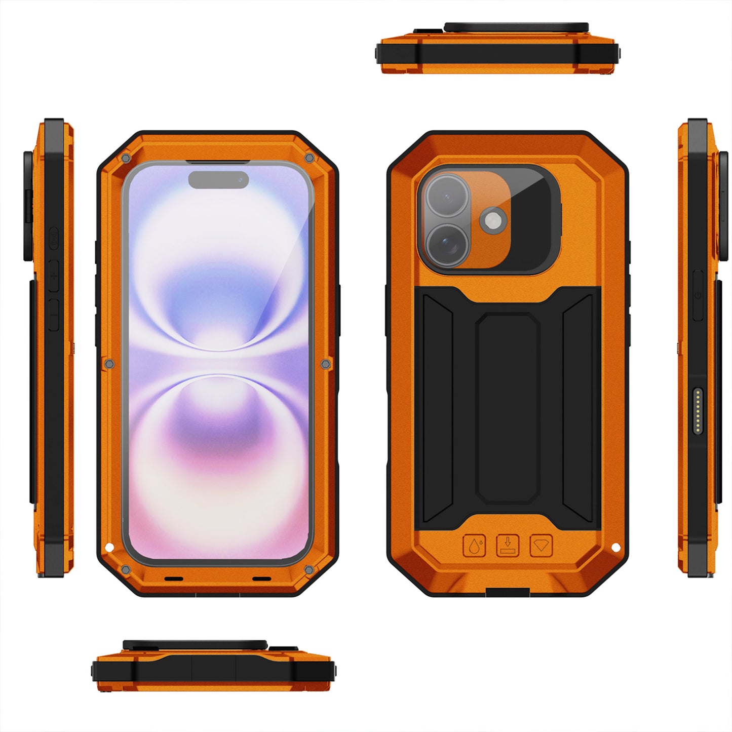 Ultramarine Technology Metal Heavy Duty Phone Case with Foldable Kickstand & Camera Control