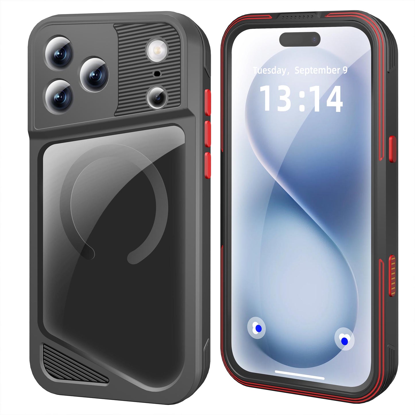 Ultramarine Technology Metal IP68 Waterproof Phone Case with Touch Control & Magnetic Mount - iPhone 17 Pro Max