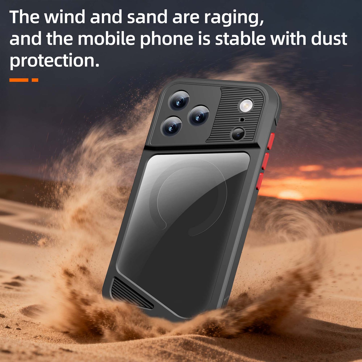 Ultramarine Technology Metal IP68 Waterproof Phone Case with Touch Control & Magnetic Mount - iPhone 17 Pro Max
