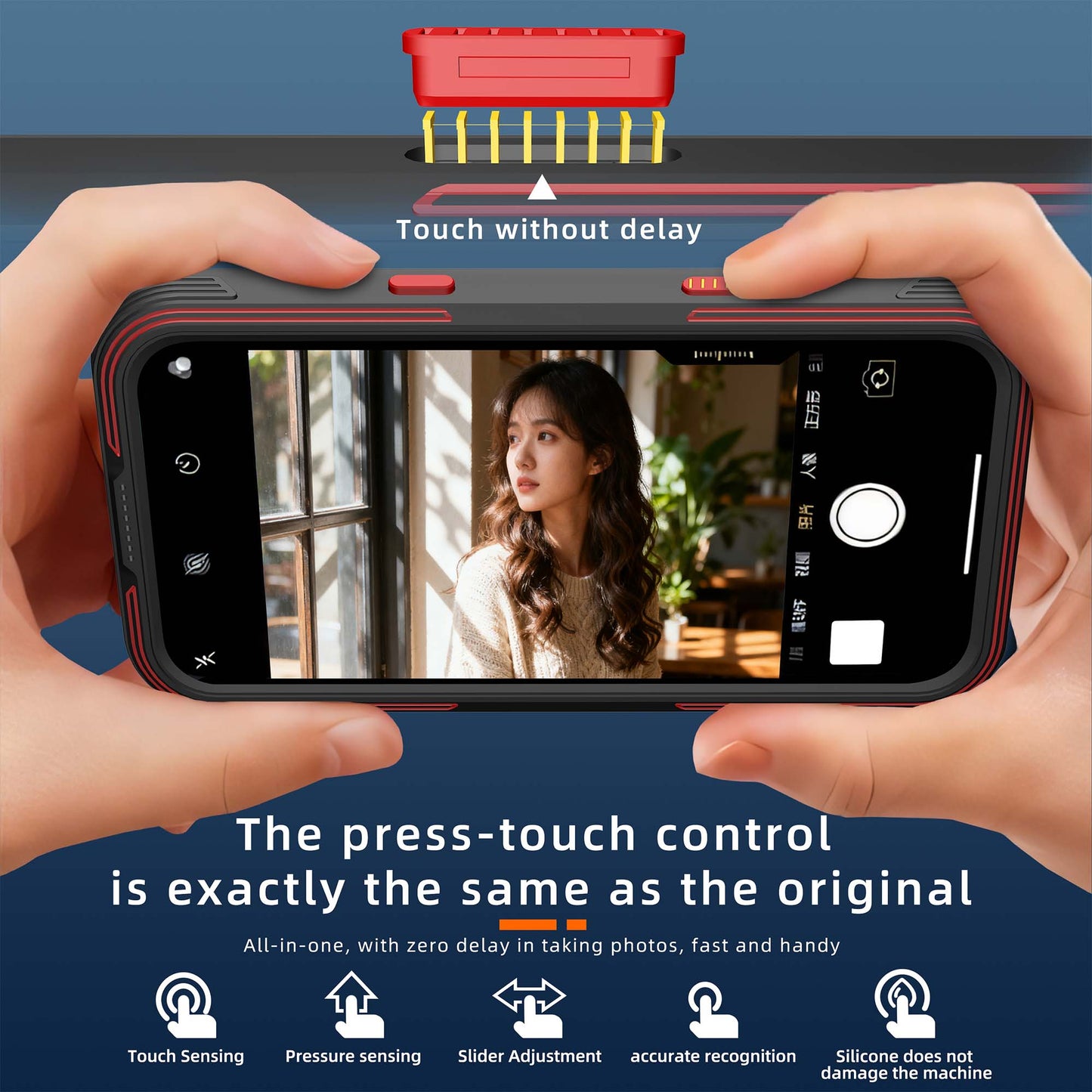 Ultramarine Technology Metal IP68 Waterproof Phone Case with Touch Control & Magnetic Mount - iPhone 17 Pro Max