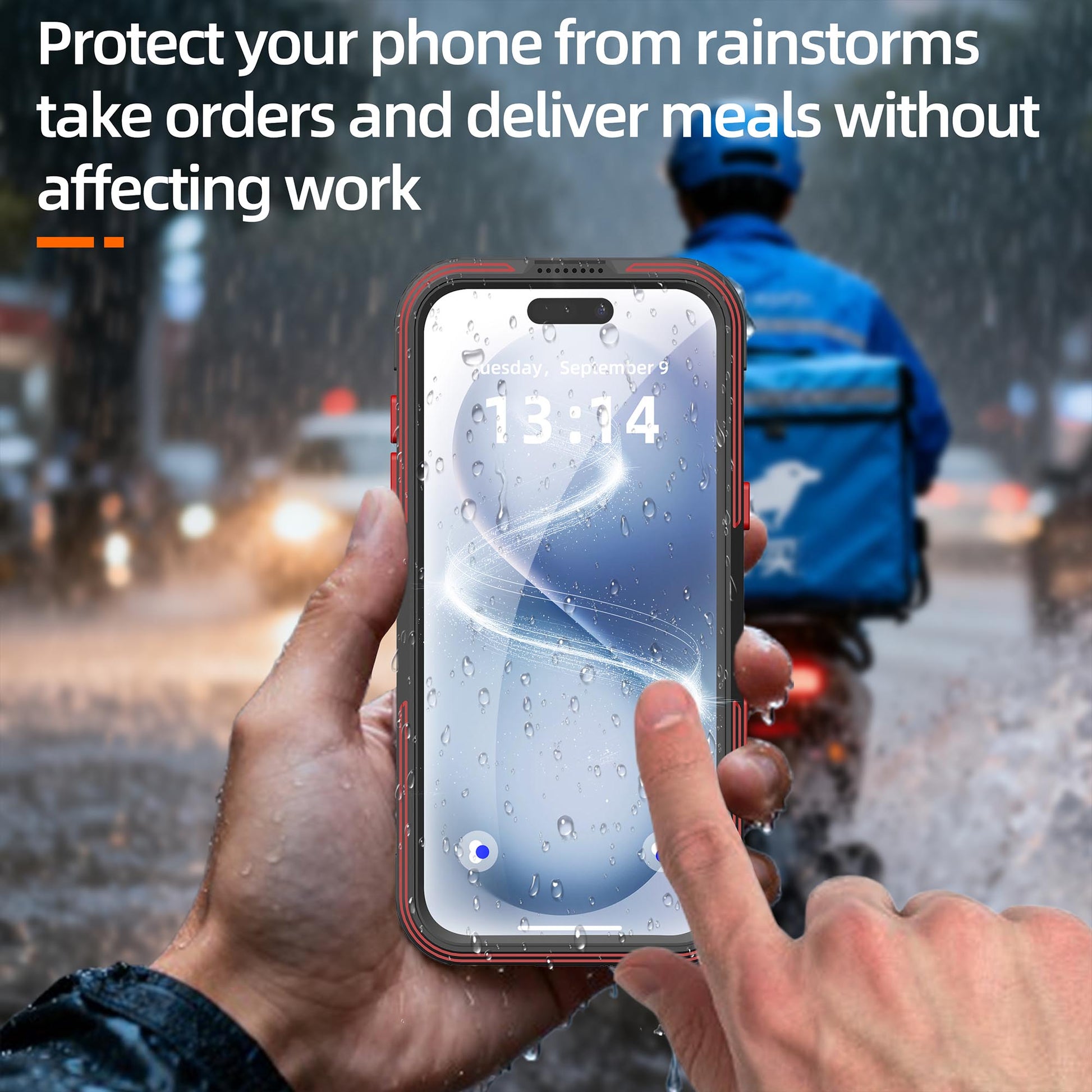 Ultramarine Technology Metal IP68 Waterproof Phone Case with Touch Control & Magnetic Mount - iPhone 17 Pro Max