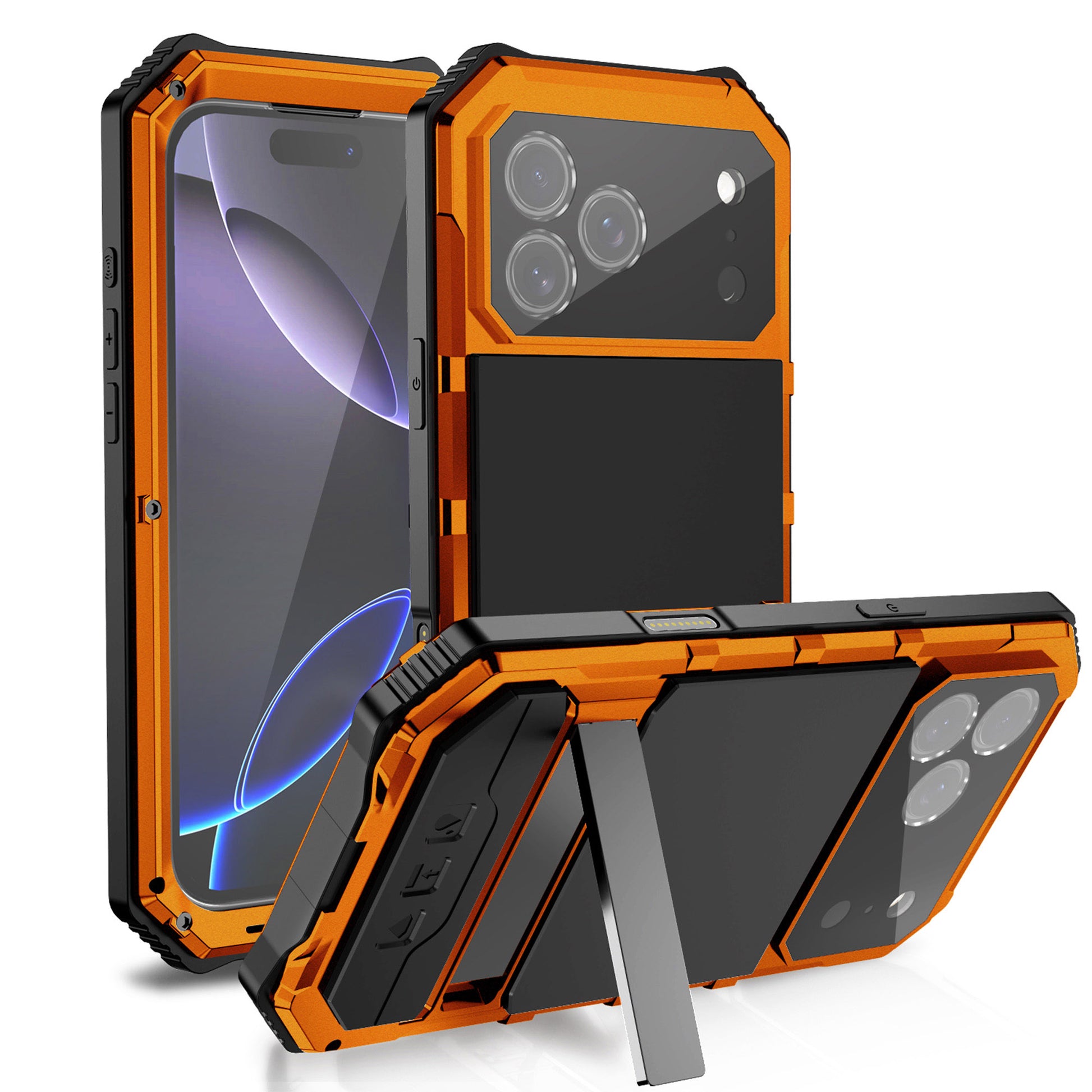 Ultramarine Tecnology Metal Kickstand Protection Military-Grade Rugged Phone Case 