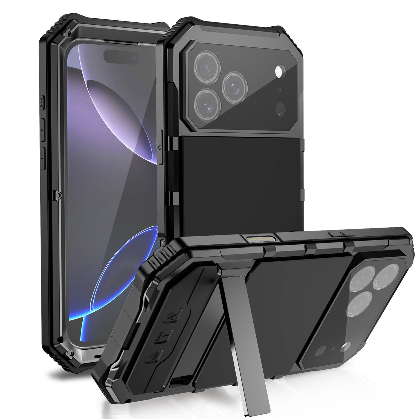 Ultramarine Tecnology Metal Kickstand Protection Military-Grade Rugged Phone Case 
