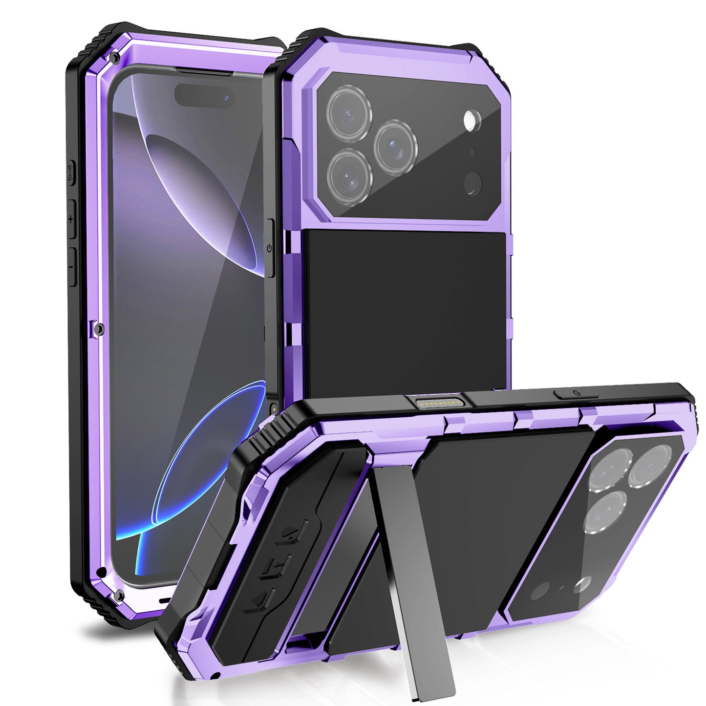 Ultramarine Tecnology Metal Kickstand Protection Military-Grade Rugged Phone Case 