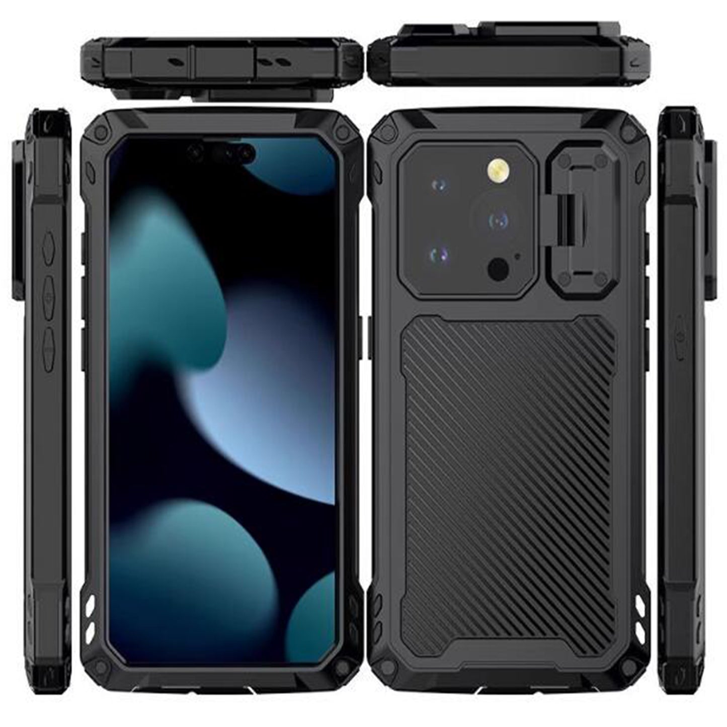 R-Just Shield Lens Stand iPhone 14 Pro Max Phone Case Full Protection