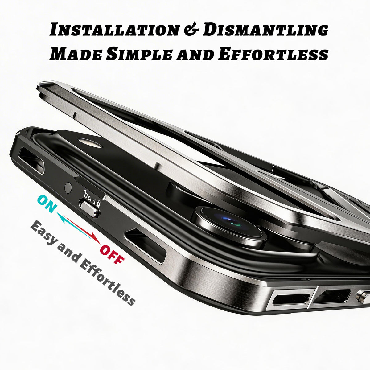 Ultramarine Technology with Military Metal Armor Phone Case | 12FT Drop Protection Bumper