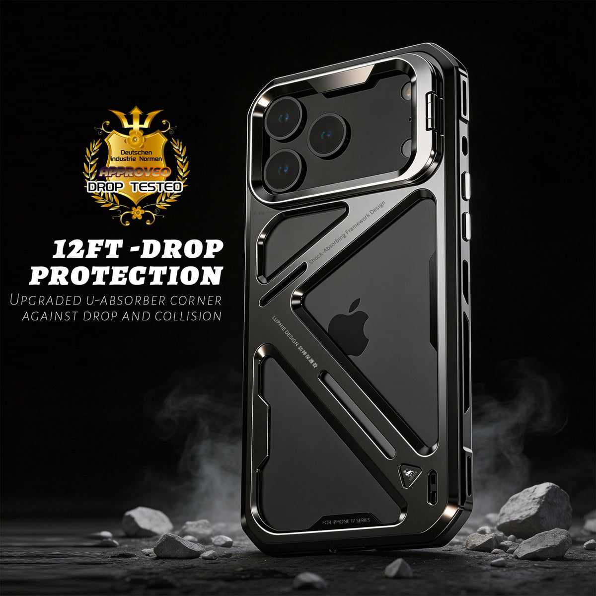 Ultramarine Technology with Military Metal Armor Phone Case | 12FT Drop Protection Bumper