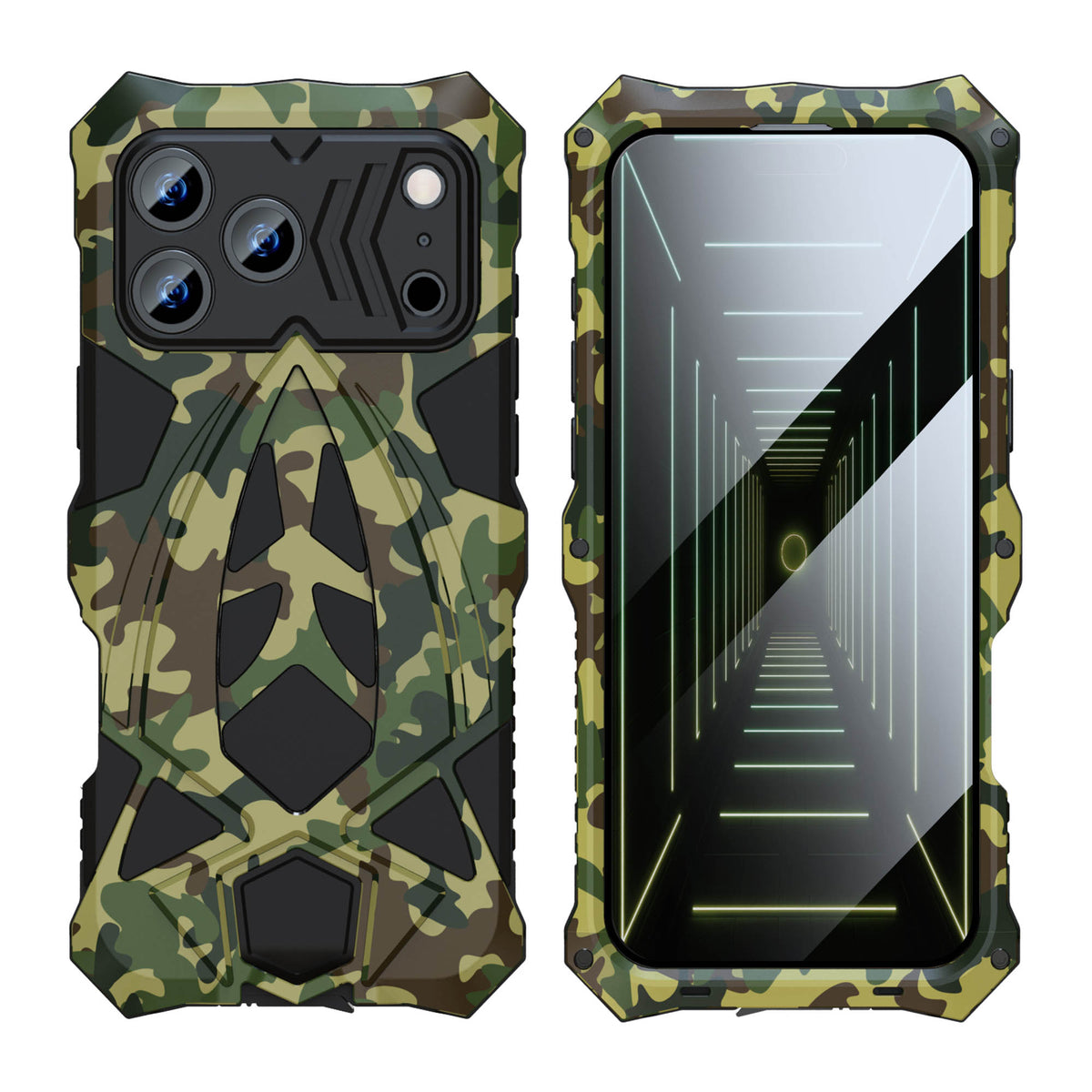 Ultramarine Technology with Military Metal Phone Case | Heavy Duty Armor for Sports, Hike & Office