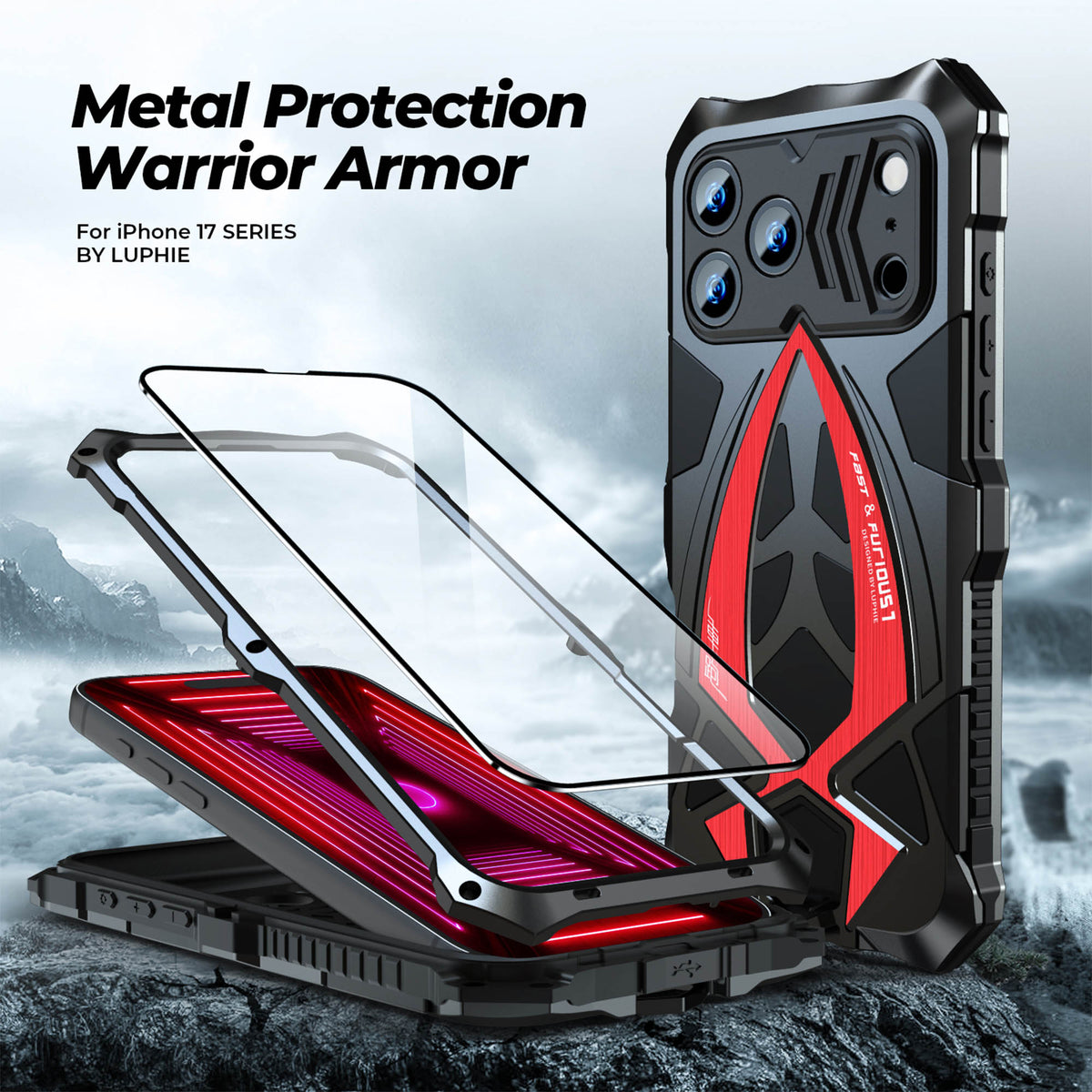 Ultramarine Technology with Military Metal Phone Case | Heavy Duty Armor for Sports, Hike & Office