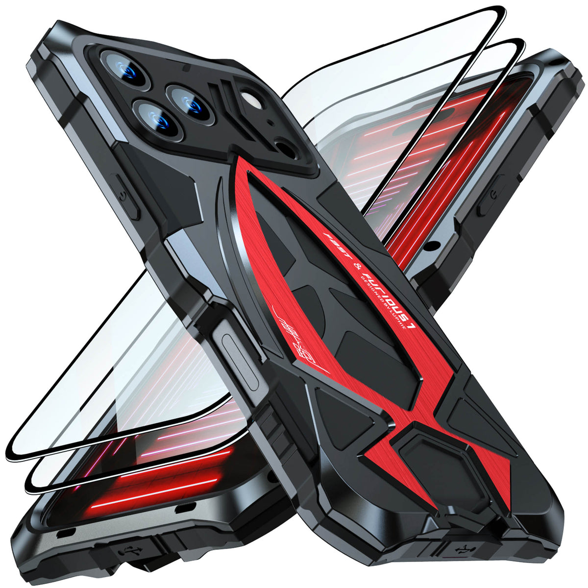Ultramarine Technology with Military Metal Phone Case | Heavy Duty Armor for Sports, Hike & Office