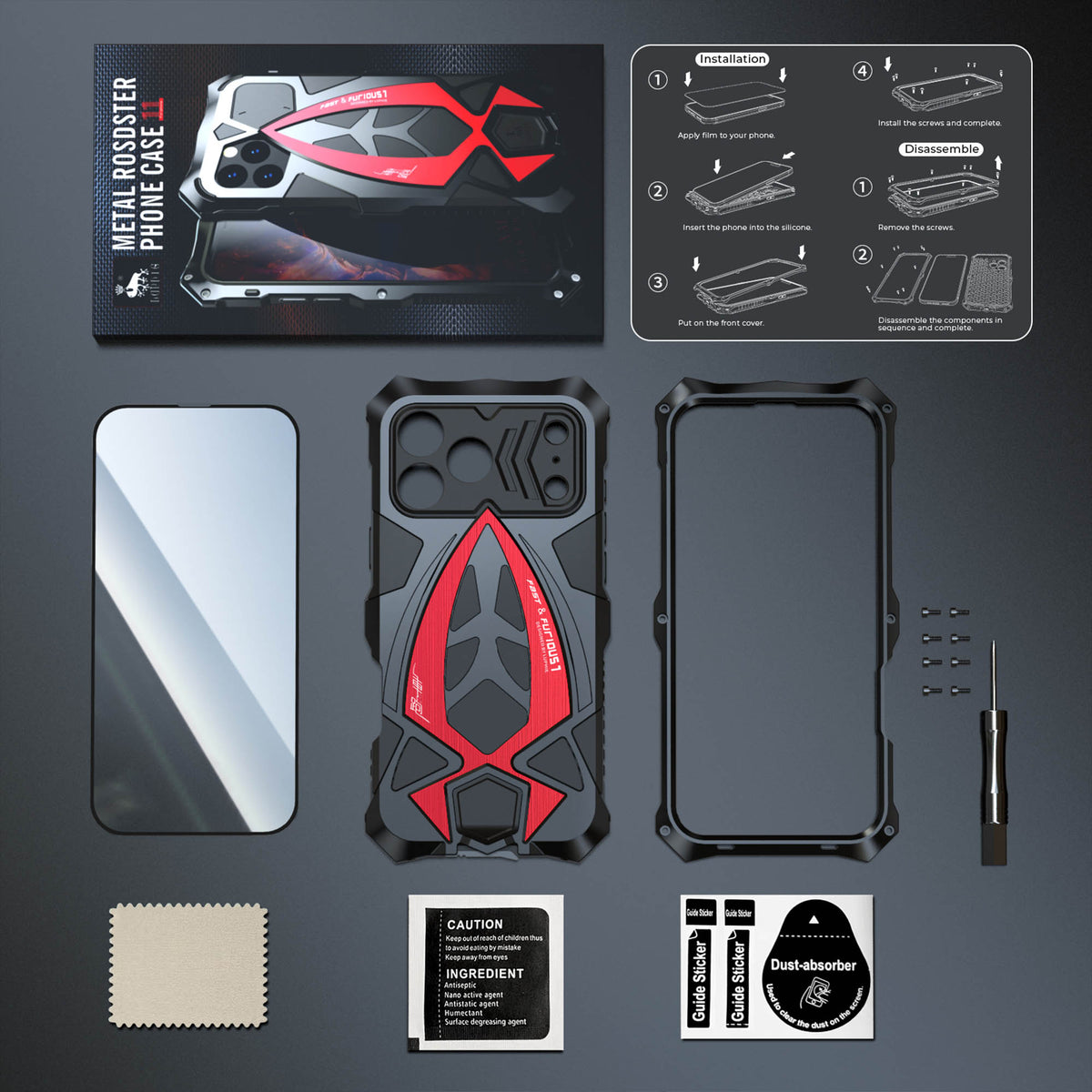 Ultramarine Technology with Military Metal Phone Case | Heavy Duty Armor for Sports, Hike & Office