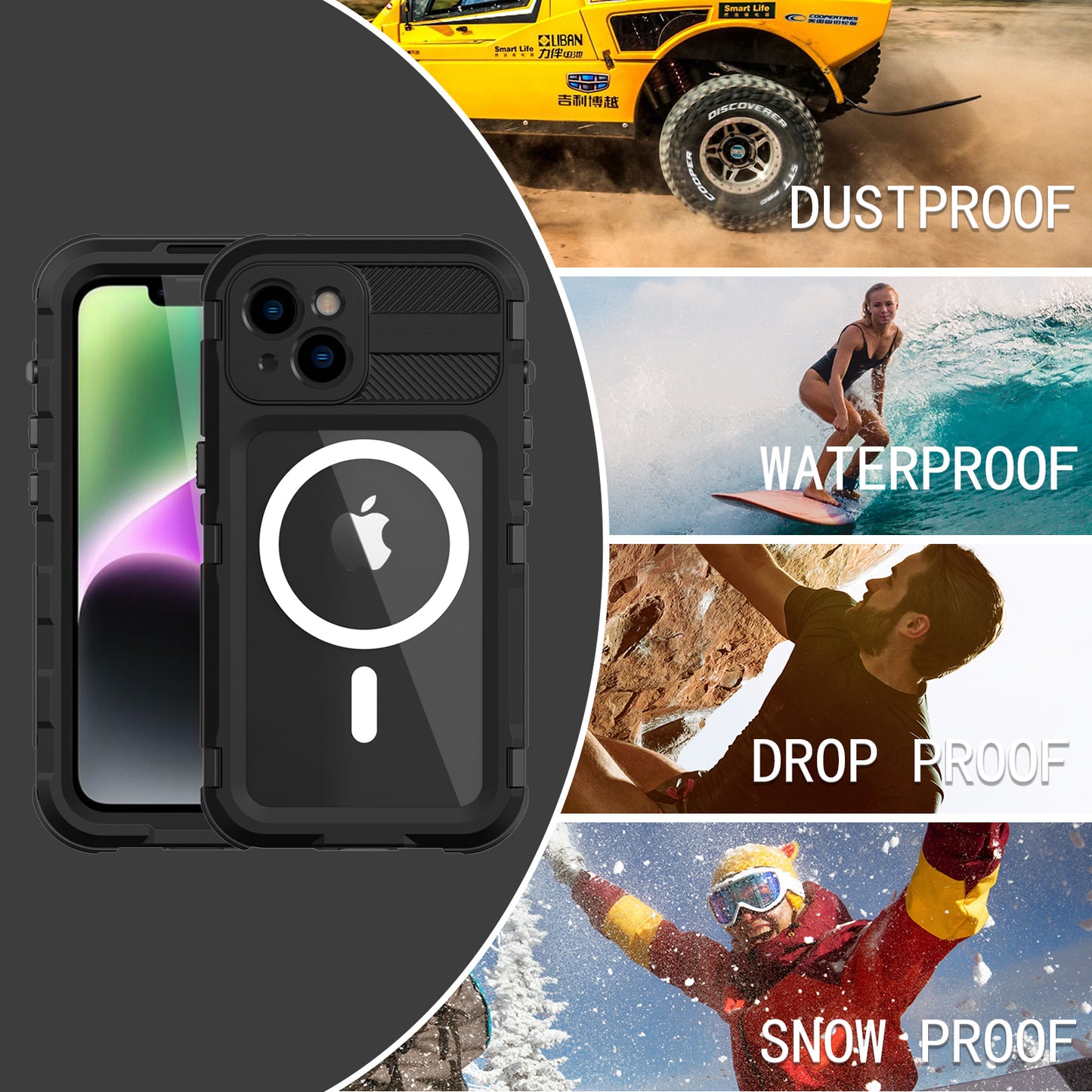 Lens Protection Aluminum Waterproof iPhone 14 Case