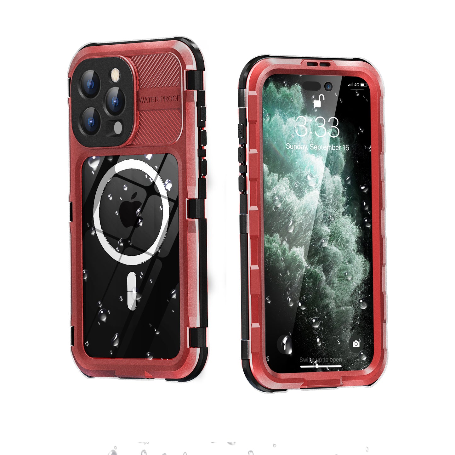 Lens Protection Aluminum Waterproof iPhone 15 Case