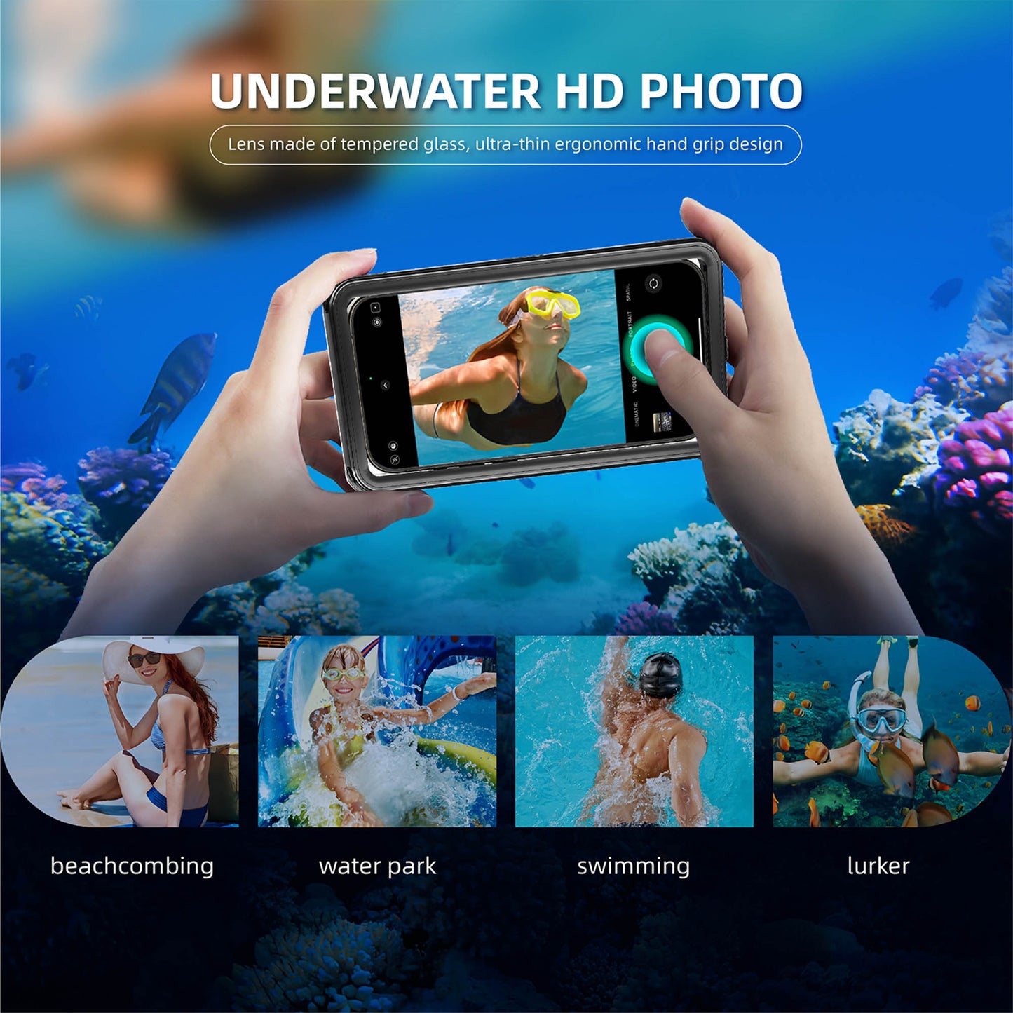 Ultramarine Technology Next-Gen IPX8 Waterproof Phone Case | Professional Underwater 100ft