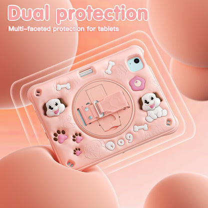 Bubble 3D Dog Stand Hand Strap iPad Air 4 Case Kids Safety