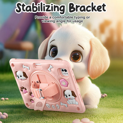 Bubble 3D Dog Stand Hand Strap iPad Pro 11 2021 Case Kids Safety