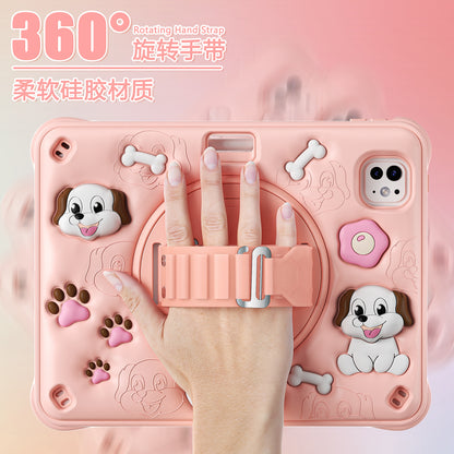 Bubble 3D Dog Stand Hand Strap iPad Pro 11 2021 Case Kids Safety