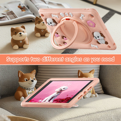 Bubble 3D Dog Hook Kickstand iPad 8 Case Kids Safety