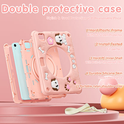 Bubble 3D Dog Hook Kickstand iPad Air 5 Case Kids Safety