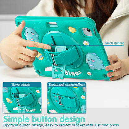 Bubble 3D Dragon Stand Hand Strap iPad Air 5 Case Kids Safety