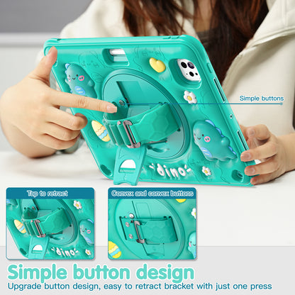 Bubble 3D Dragon Stand Hand Strap iPad Pro 11 2018 Case Kids Safety