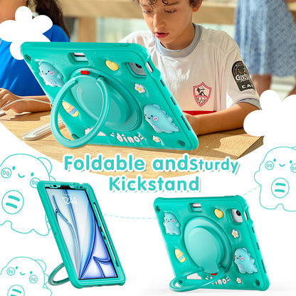 Bubble 3D Dragon Hook Kickstand iPad Air 5 Case Kids Safety