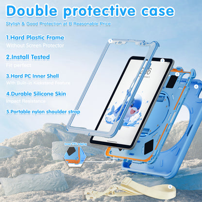 Bubble 3D Dolphin Stand Hand Strap iPad Air 5 Case Kids Safety