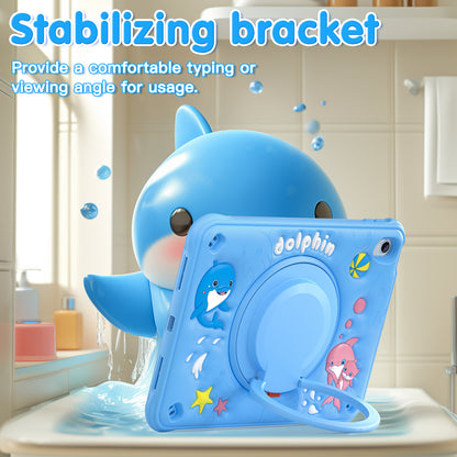 Bubble 3D Dolphin Hook Kickstand iPad 10 Case Kids Safety