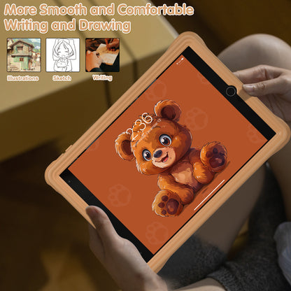 Bubble 3D Bear Stand Hand Strap iPad 9 Case Kids Safety