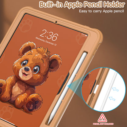 Bubble 3D Bear Hook Kickstand iPad Pro 11 2018 Case Kids Safety