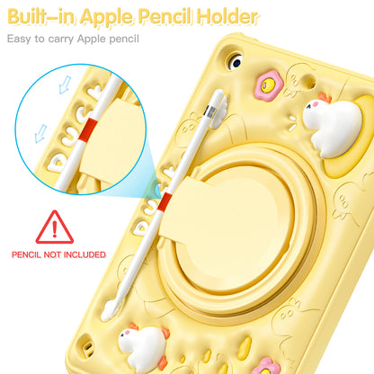 Bubble 3D Duck Hook Kickstand iPad 8 Case Kids Safety