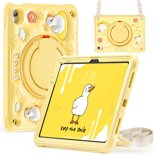 Bubble 3D Duck Hook Kickstand iPad 10 Case Kids Safety