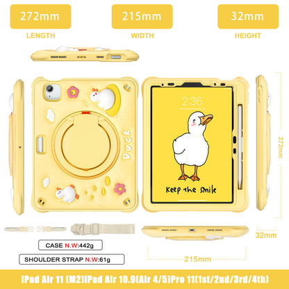 Bubble 3D Duck Hook Kickstand iPad Air 5 Case Kids Safety