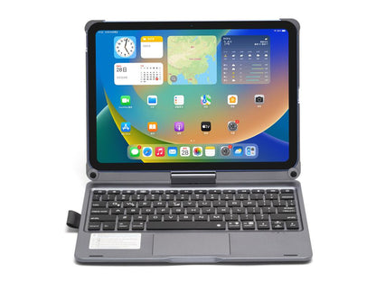 Rotating Hinge PC Backlit Touchpad Keyboard iPad 10 Case