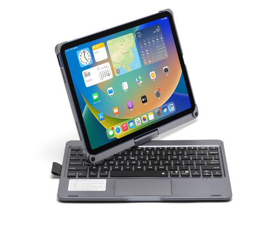 Rotating Hinge PC Backlit Touchpad Keyboard iPad 10 Case